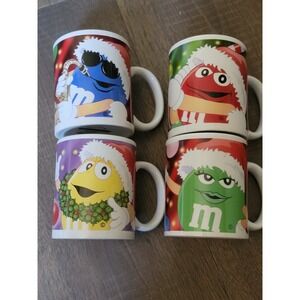 Galerie M&M's Christmas Coffee Mugs‎ Set of 4 Holiday Candy Character